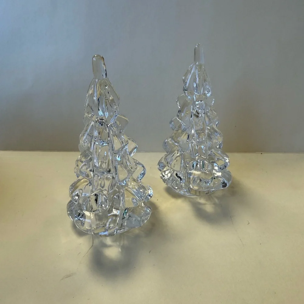 Vintage 2005 Williams Sonoma Holiday Tree Taper Candle Holders in Original Box.